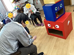 節分に豆まきゲーム！