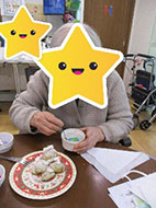 クリスマスツリーケーキ作り